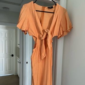 Vici Cutout Midi Dress (ORANGE)